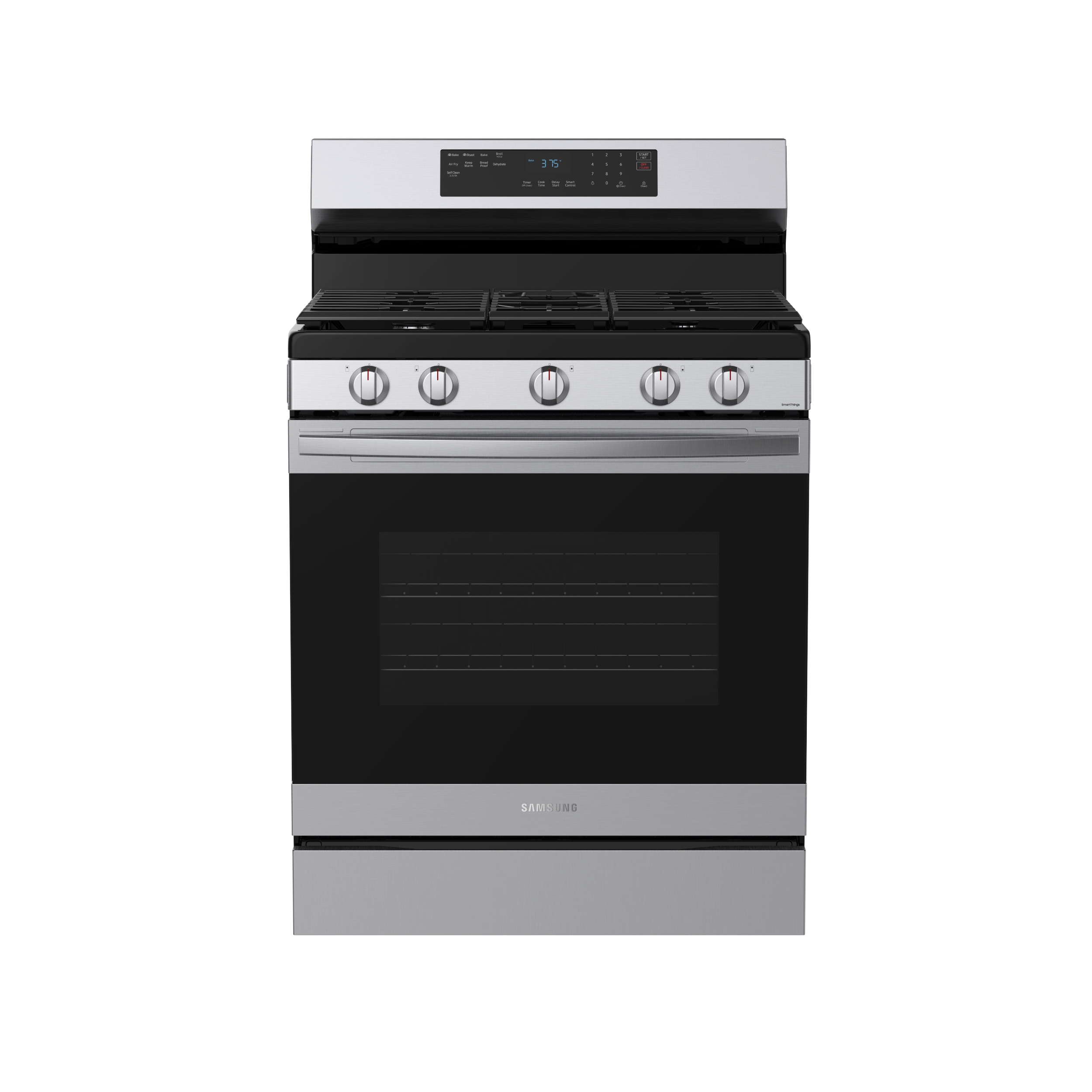 GE - 5.0 Cu. ft. Freestanding GAS Convection Range with Self-Steam Cleaning and No-Preheat Air Fry - Stainless Steel