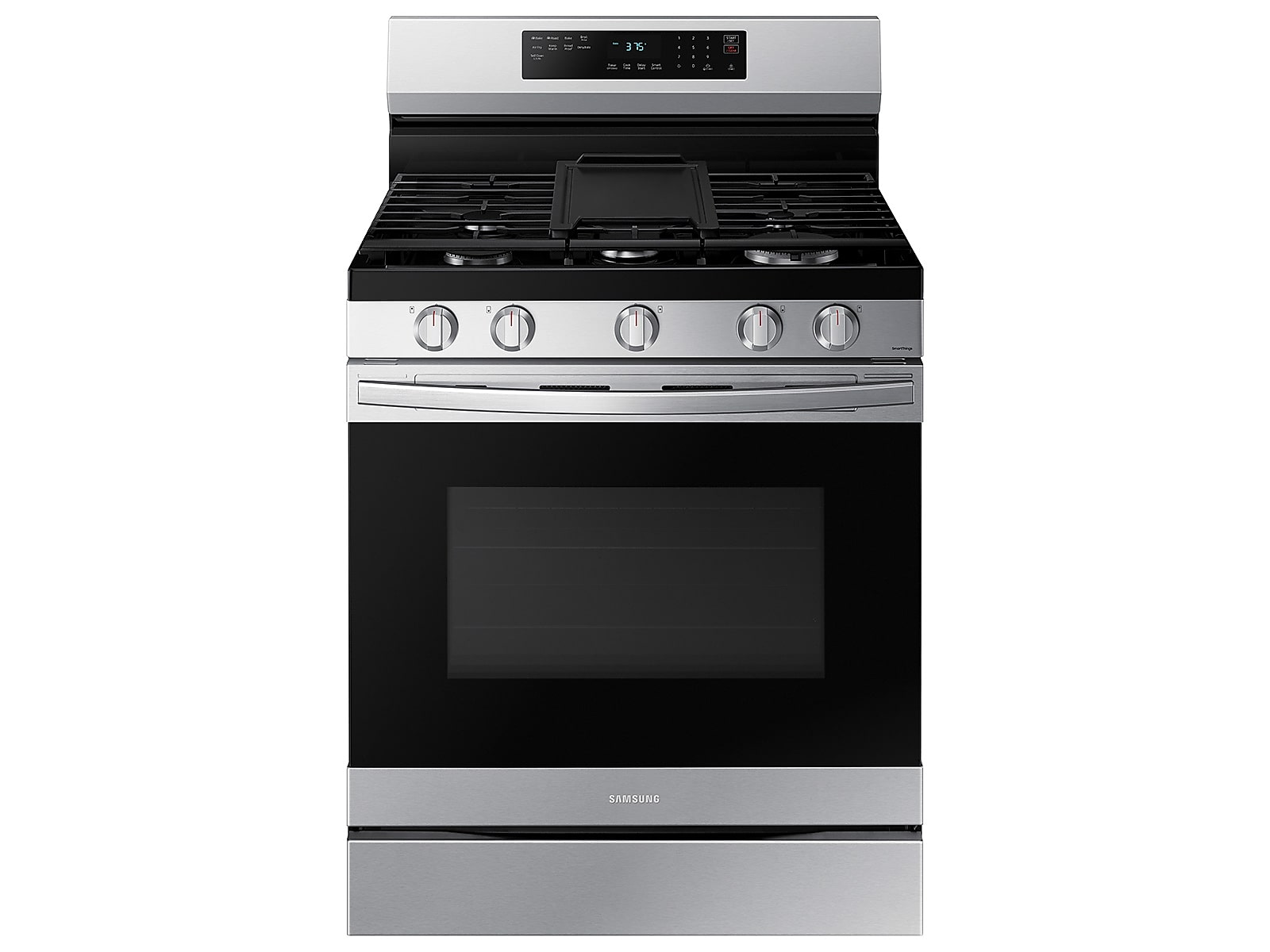 Samsung 6.0 cu. ft. Smart Freestanding Gas Range with No-Preheat Air Fry & Convection in Silver(NX60A6511SS/AA) photo