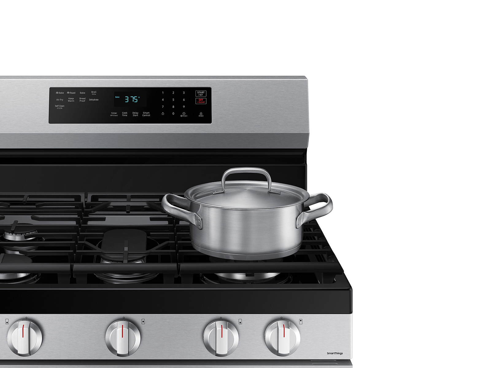 Samsung NX60A6111SS 6.0 Cu. ft. Smart Freestanding GAS Range with Integrated Griddle in Stainless Steel