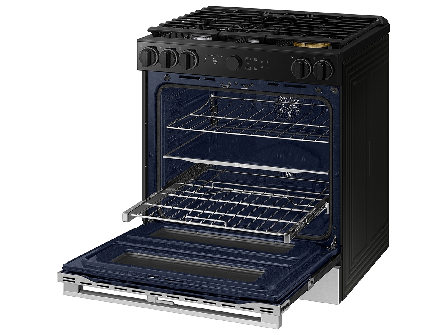 Thumbnail image of Bespoke Smart Slide-In Gas Range 6.0 cu. ft. with Flex Duo&trade; &amp; Illuminated Precision Knobs in Stainless Steel