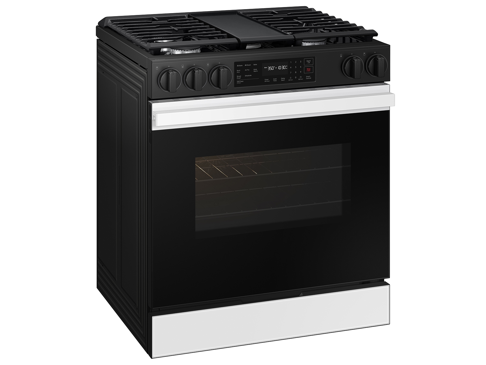 Thumbnail image of Bespoke 6.0 cu. ft. Smart Slide-In Gas Range with Air Fry &amp; Precision Knobs in White Glass