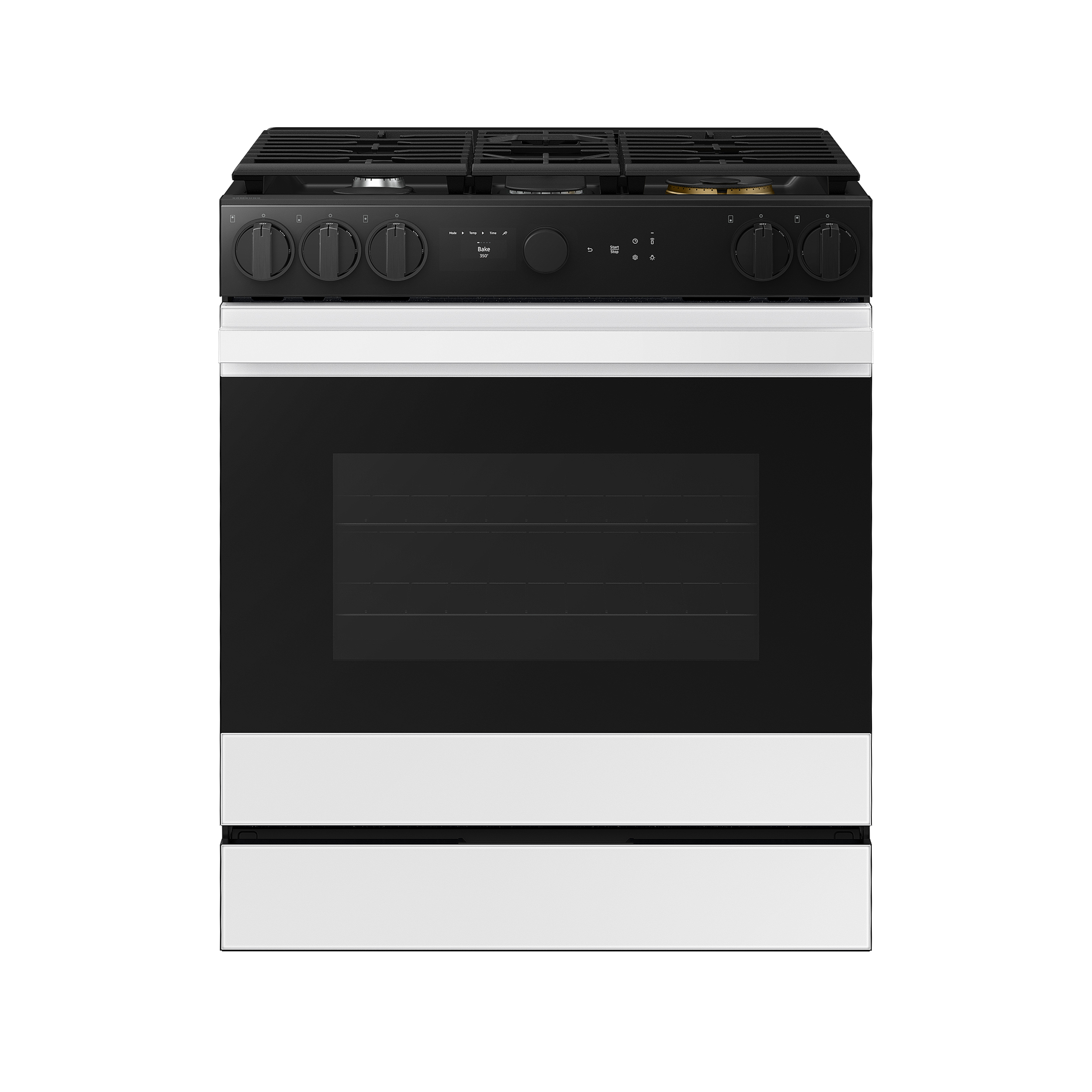 Thumbnail image of Bespoke 6.0 cu. ft. Smart Slide-In Gas Range with Smart Oven Camera &amp; Illuminated Precision Knobs in White Glass
