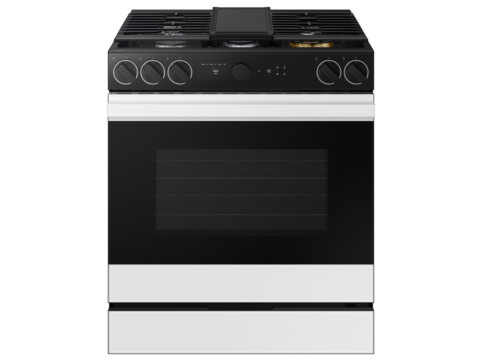 Thumbnail image of Bespoke 6.0 cu. ft. Smart Slide-In Gas Range with Smart Oven Camera &amp; Illuminated Precision Knobs in White Glass