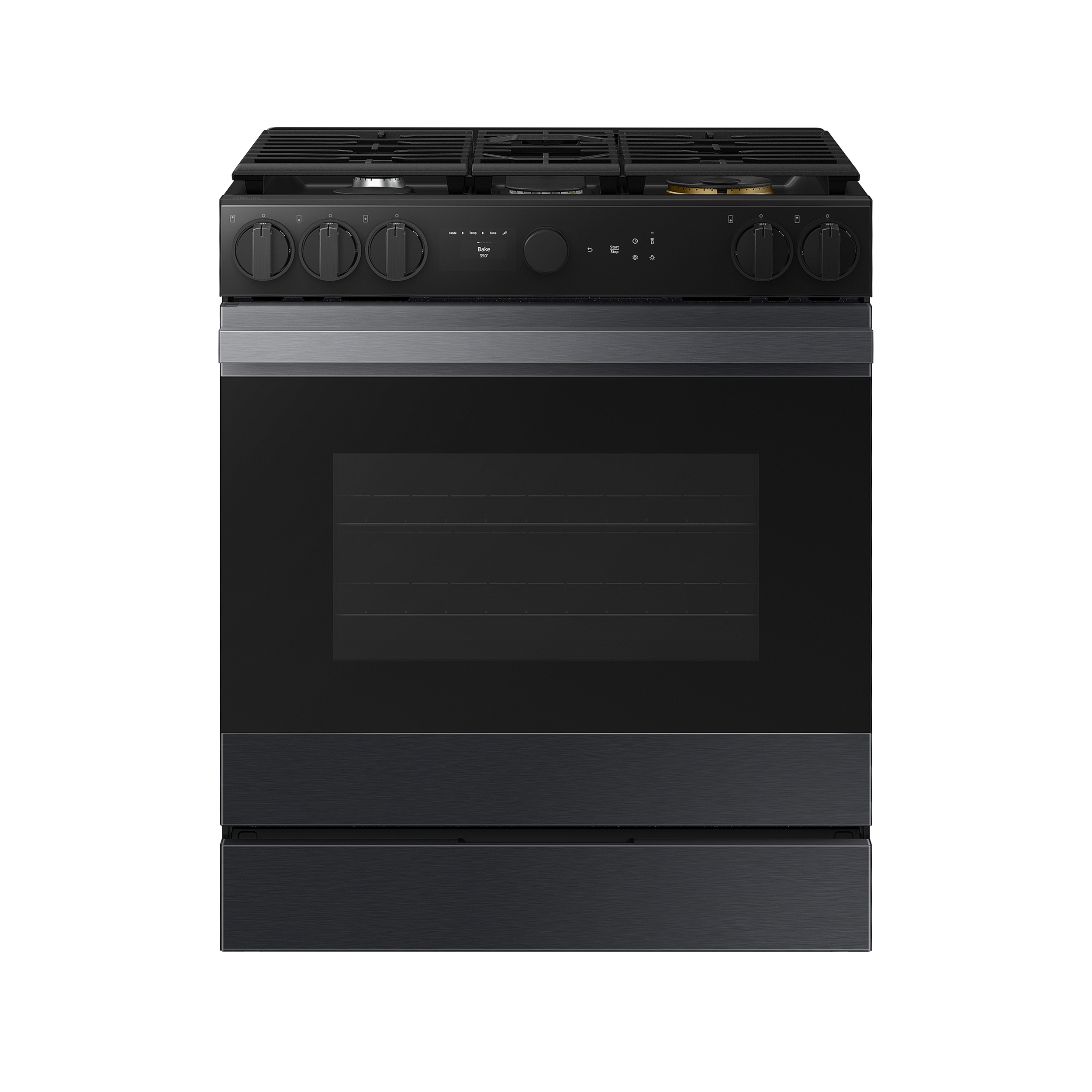 Bespoke Smart Slide-in Gas Range 6.0 cu. ft. in Matte Black Steel 