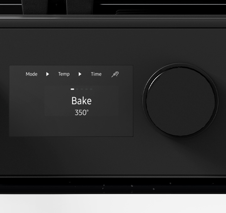 Samsung Stainless Steel Slide-In Gas Range with LCD display