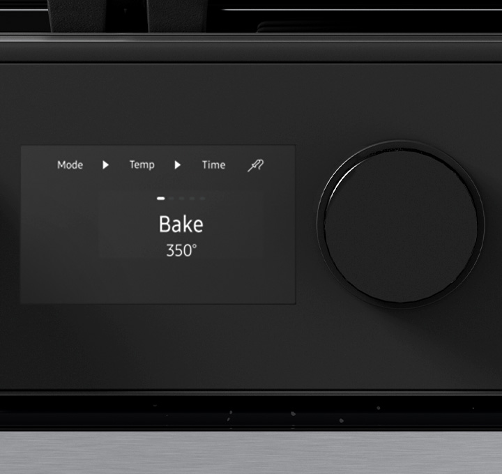 Samsung Stainless Steel Slide-In Gas Range with LCD display