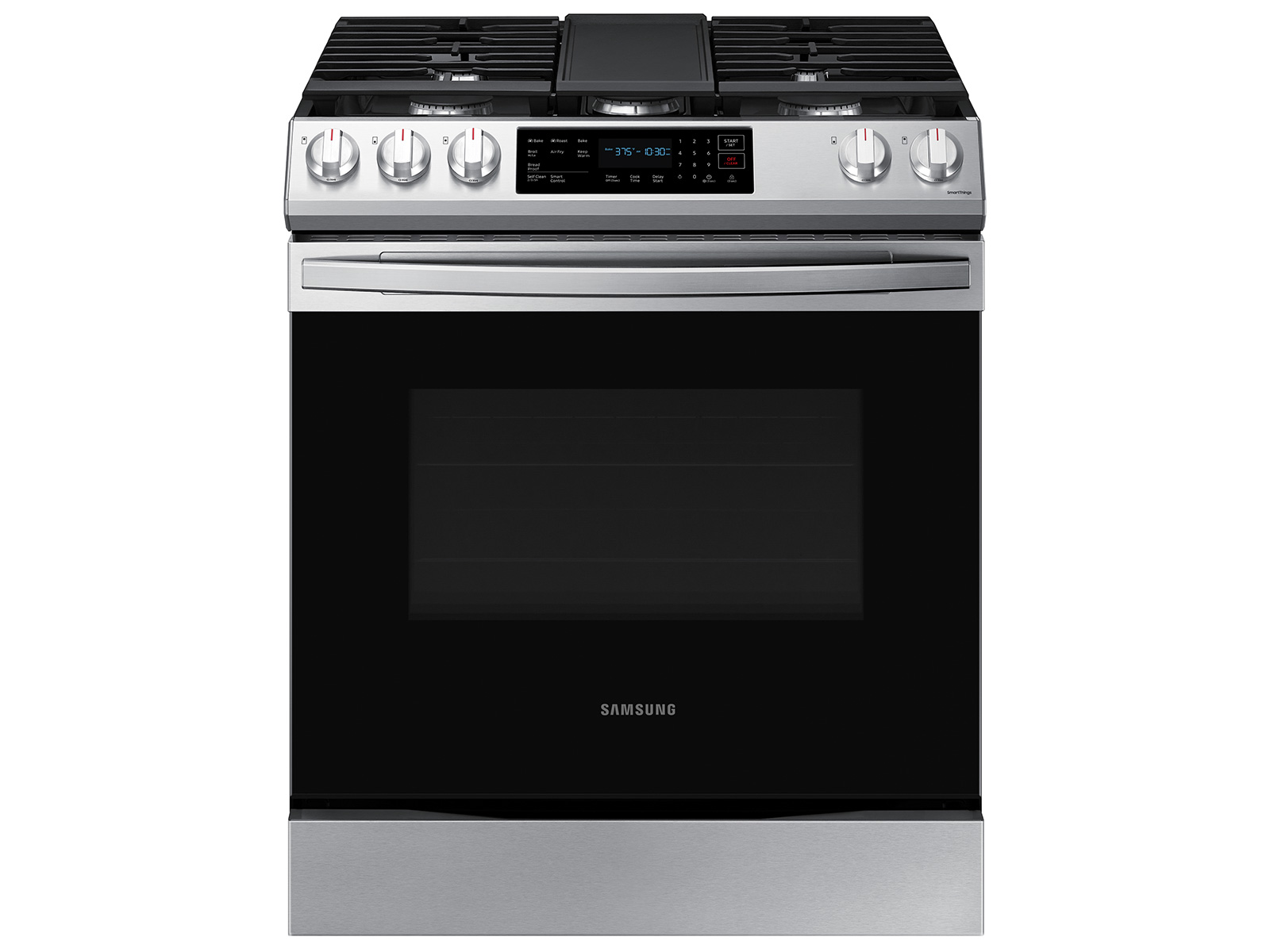 Photos - Cooker Samsung 6.0 cu. ft. Smart Slide-in Gas Range with Air Fry & Convection in 