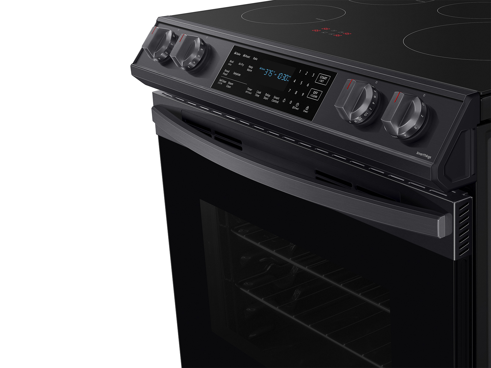 Thumbnail image of 6.3 cu. ft. Smart Rapid Heat Induction Slide-in Range with Air Fry & Convection+ in Black Stainless Steel