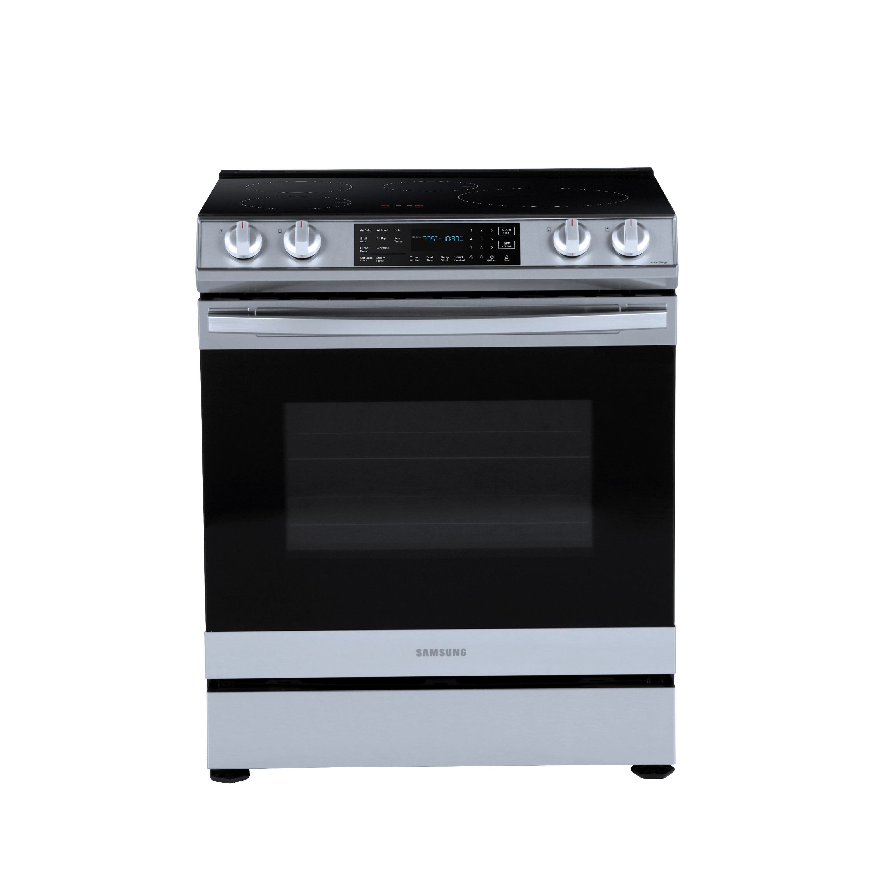 Samsung - 6.3 Cu. ft. Smart Instant Heat Slide-in Induction Range with Air Fry & Convection+ - Black Stainless Steel