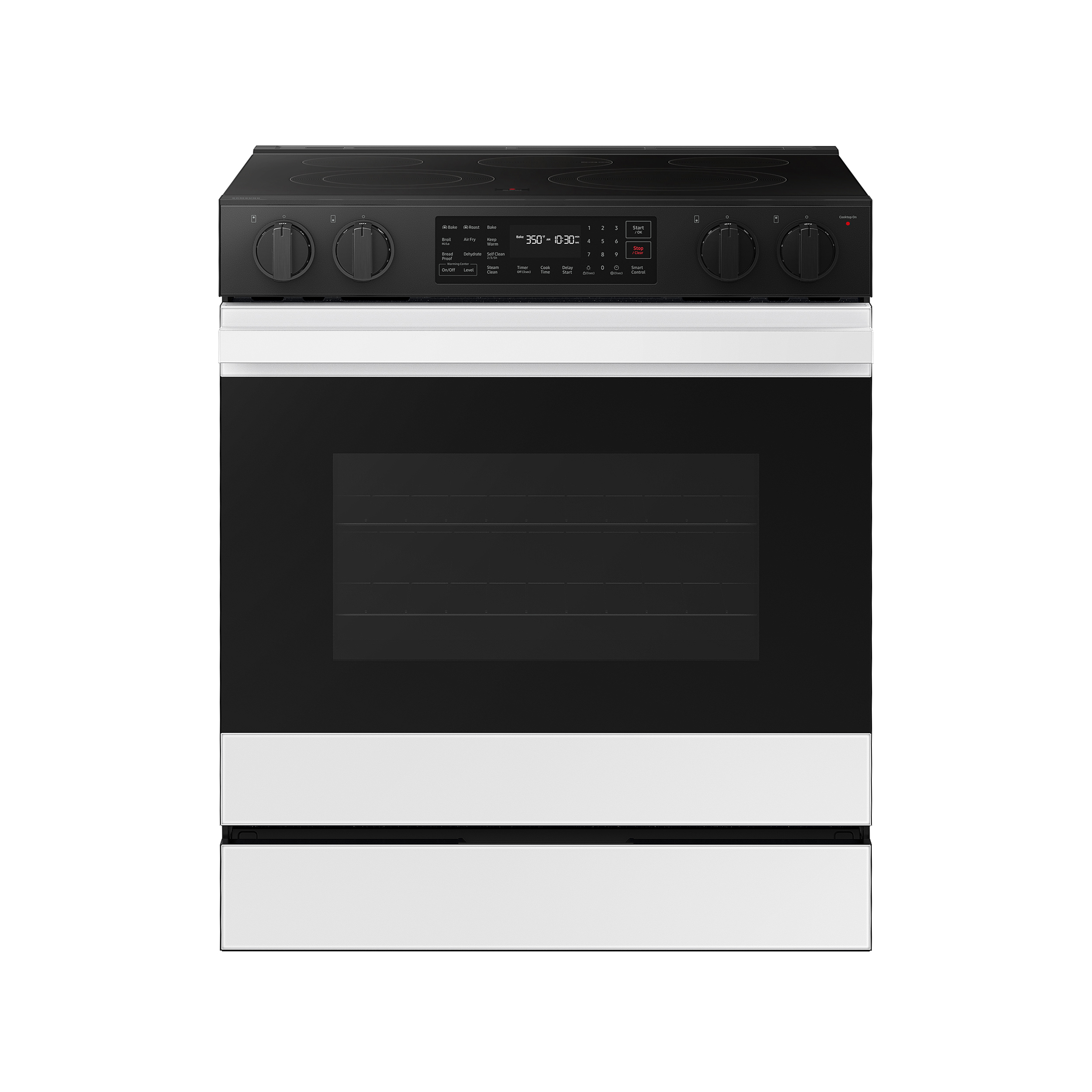Thumbnail image of Bespoke 6.3 cu. ft. Smart Slide-In Electric Range with Air Fry &amp; Precision Knobs in White Glass