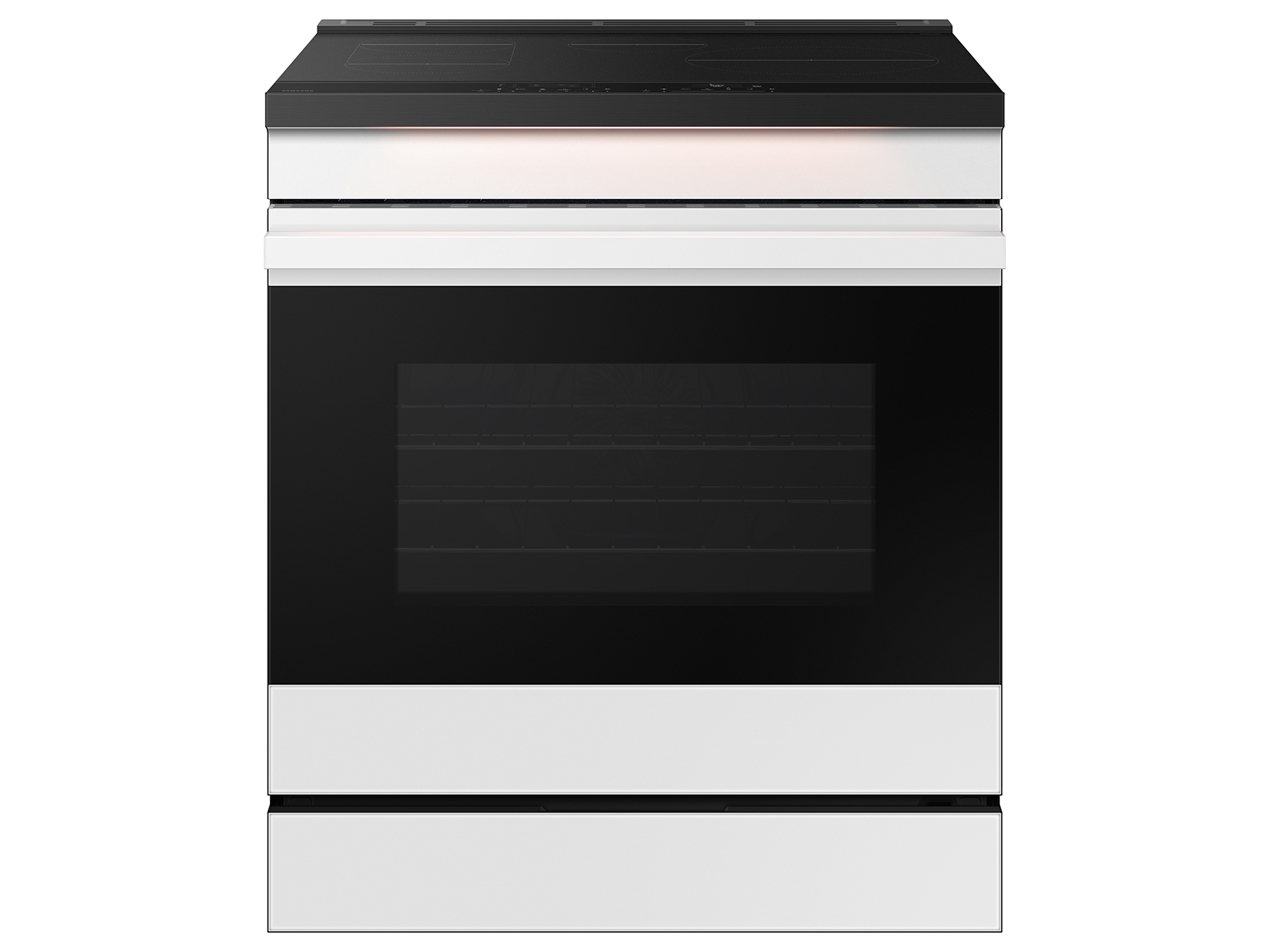 Thumbnail image of Bespoke 6.3 cu. ft. Smart Slide-In Induction Range with Ambient Edge Lighting™ & Air Sous Vide in White Glass