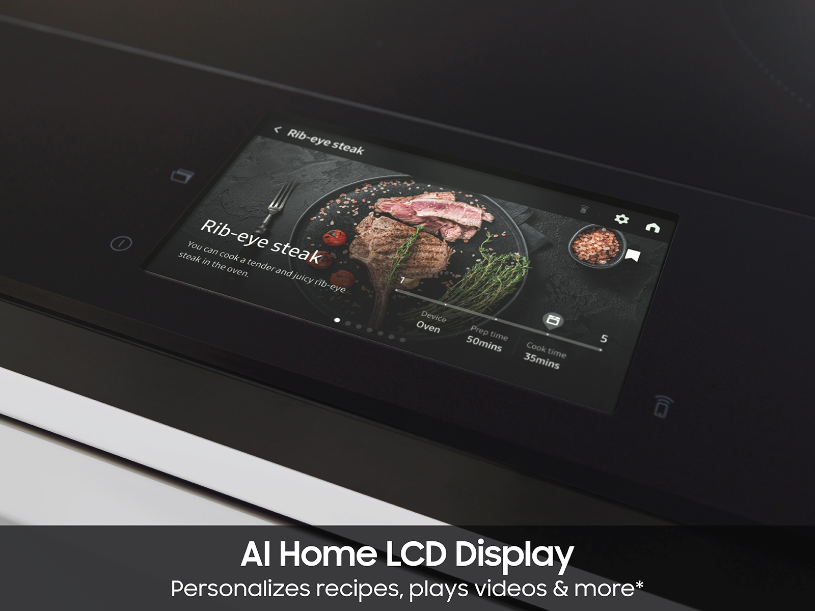 Thumbnail image of Bespoke 6.3 cu. ft. Smart Slide-In Induction Range with AI Home &amp; Smart Oven Camera in White Glass