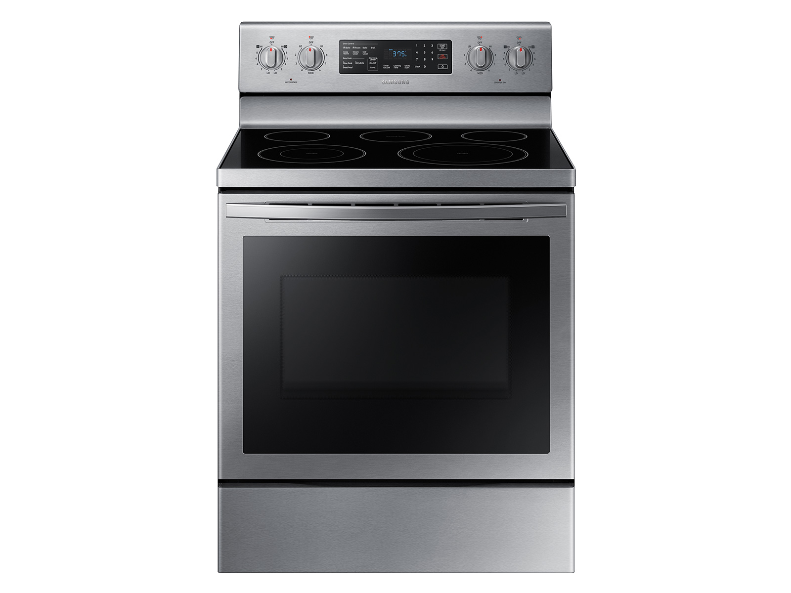 GE 24-in Glass Top 4 Burners 2.9-cu ft Steam Cleaning Freestanding