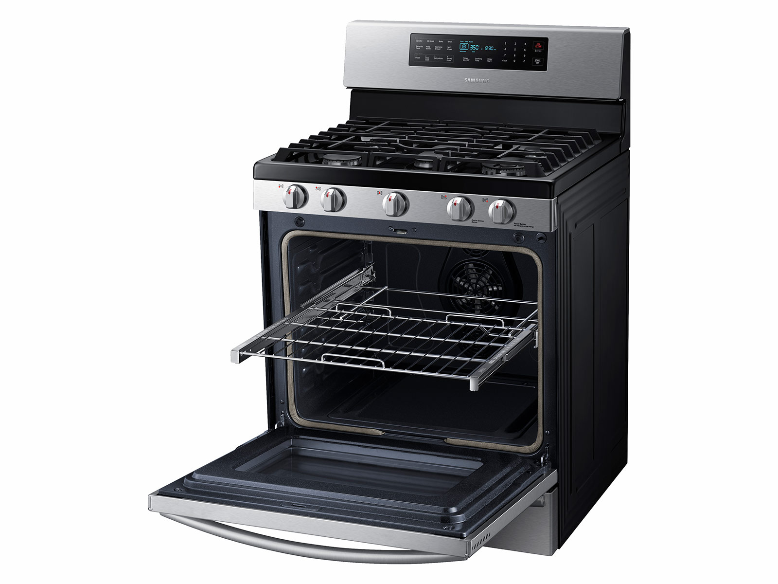 5.8 cu. ft. Slide-In Gas Range with True Convection in Stainless Steel Range  - NX58H9500WS/AA