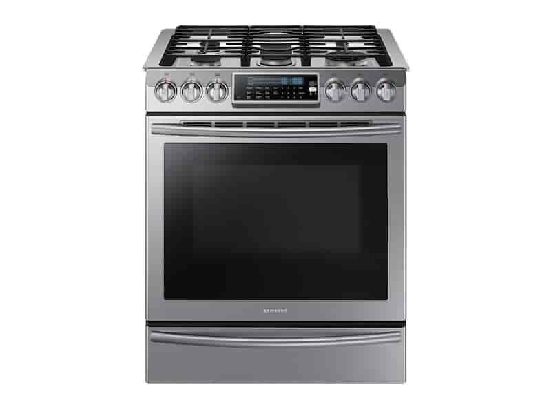 5.8 cu. ft. Slide-In Gas Range with True Convection in Stainless Steel