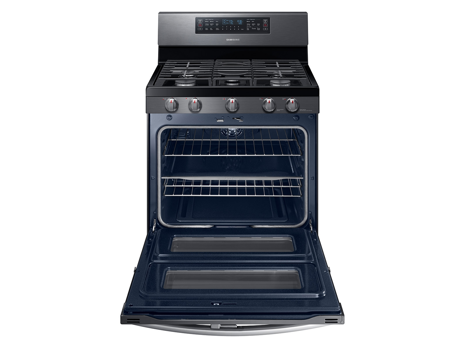 Thumbnail image of 5.8 cu ft. Smart Freestanding Gas Range with Flex Duo&trade; &amp; Dual Door in Black Stainless Steel