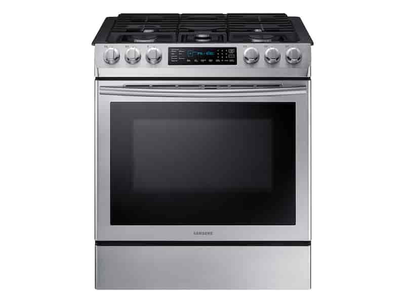 5.8 cu. ft. Slide-in Gas Range with Convection in Stainless Steel