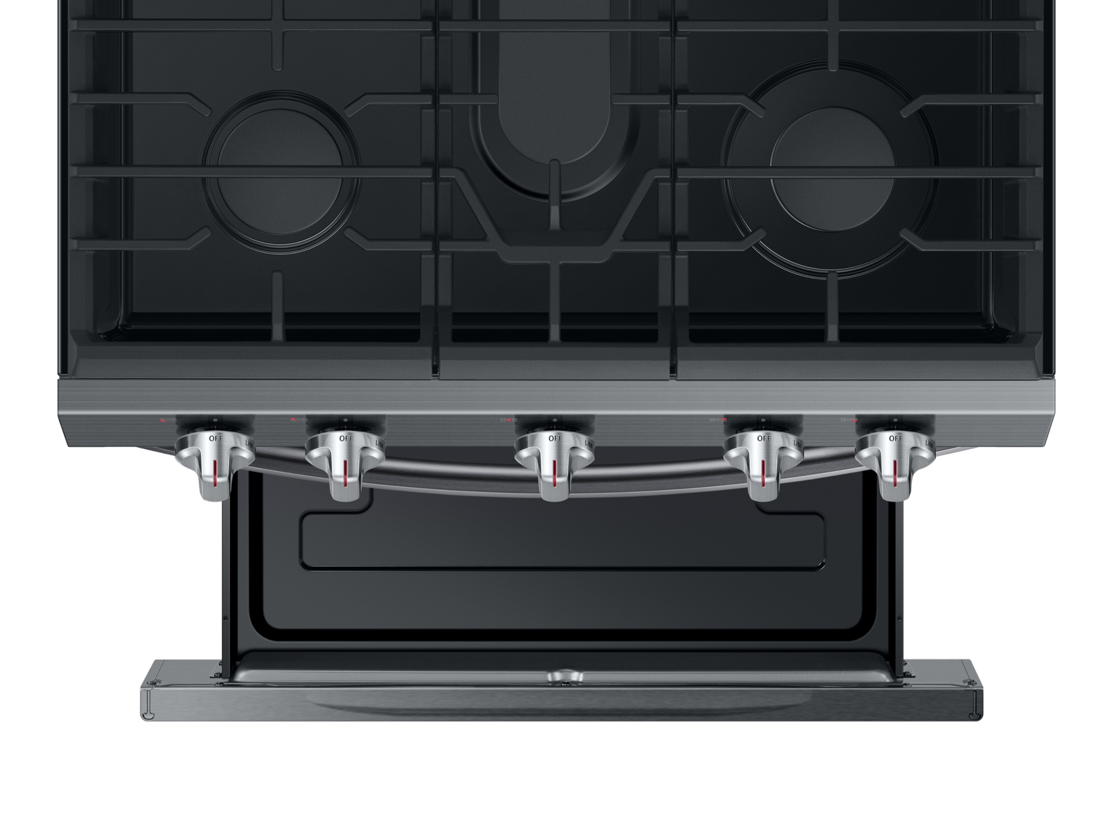 Thumbnail image of 5.8 cu. ft. Freestanding Gas Range with True Convection in Black Stainless Steel