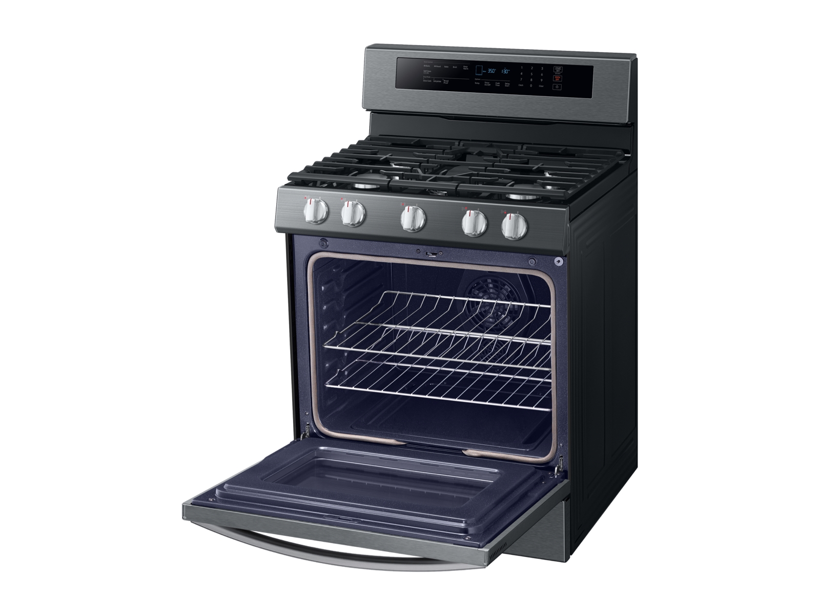 Thumbnail image of 5.8 cu. ft. Freestanding Gas Range with True Convection in Black Stainless Steel