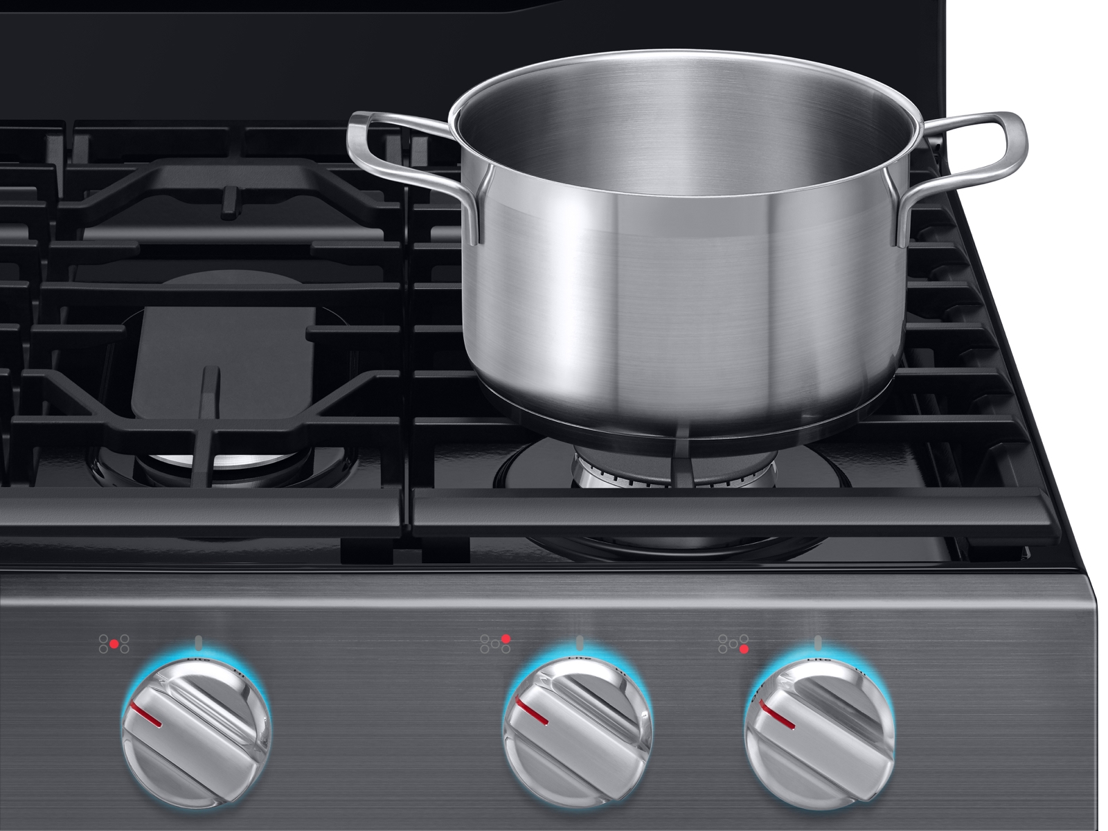 Thumbnail image of 5.8 cu. ft. Freestanding Gas Range with True Convection in Black Stainless Steel