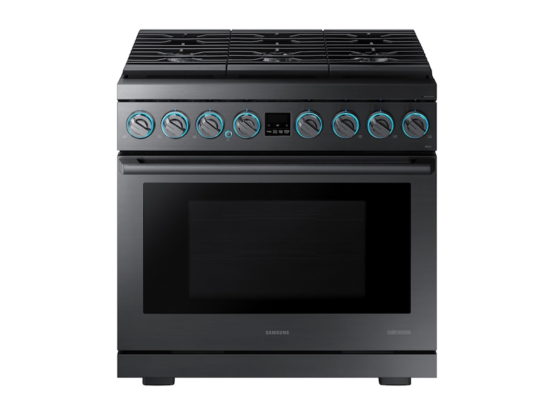 5.9 cu. ft. 36 inch Chef Collection Professional Gas Range in Stainless 36 Inch Black Stainless Steel Gas Range