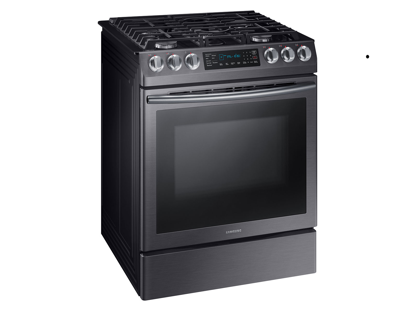 Thumbnail image of 5.8 cu. ft. Slide-in Gas Range with Convection in Black Stainless Steel