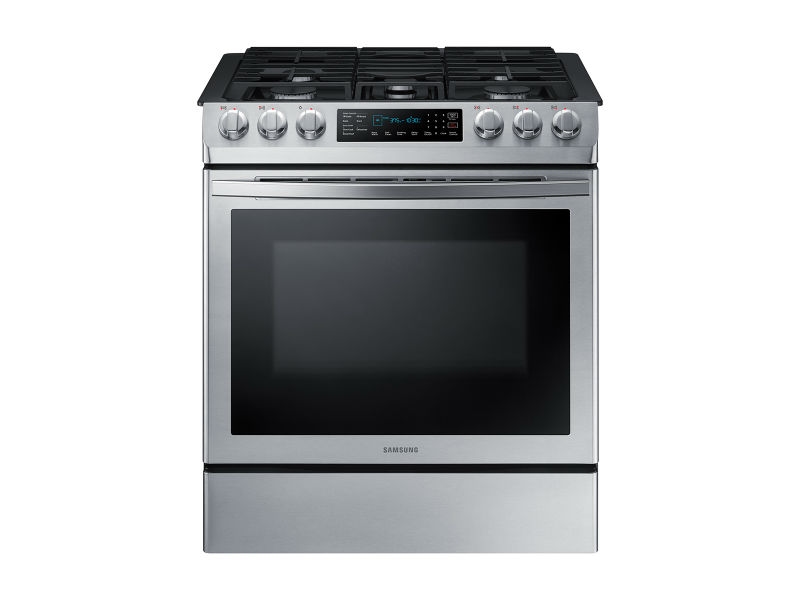 5.8 cu. ft. Slide-in Gas Range with Convection in Stainless Steel