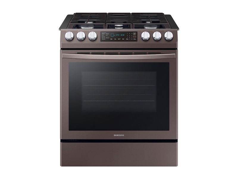 5.8 cu. ft. Slide-in Gas Range with Convection in Tuscan Stainless Steel