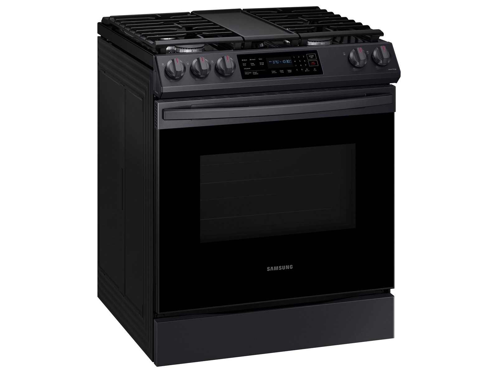 6.0 cu. ft. Smart Slidein Gas Range with Convection in Black Stainless