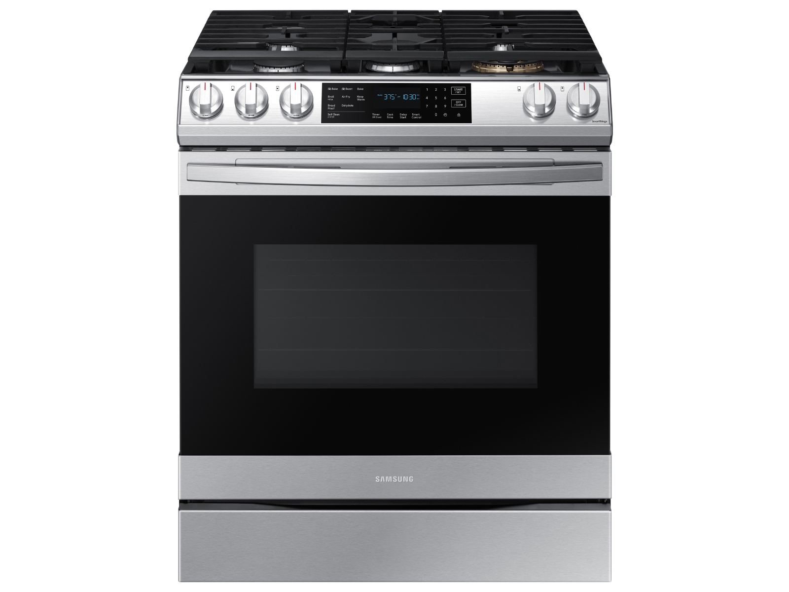 Photos - Cooker Samsung 6.0 cu. ft. Smart Slide-in Gas Range with Air Fry in Silver(NX60T8 