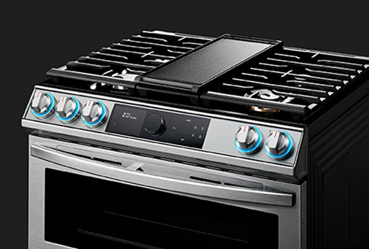 Samsung NX60A6751SS 6.0 CuFt Smart Freestanding 5-Burner Convection+ Flex  Duo™ Gas Range In Stainless Steel With Air Fry