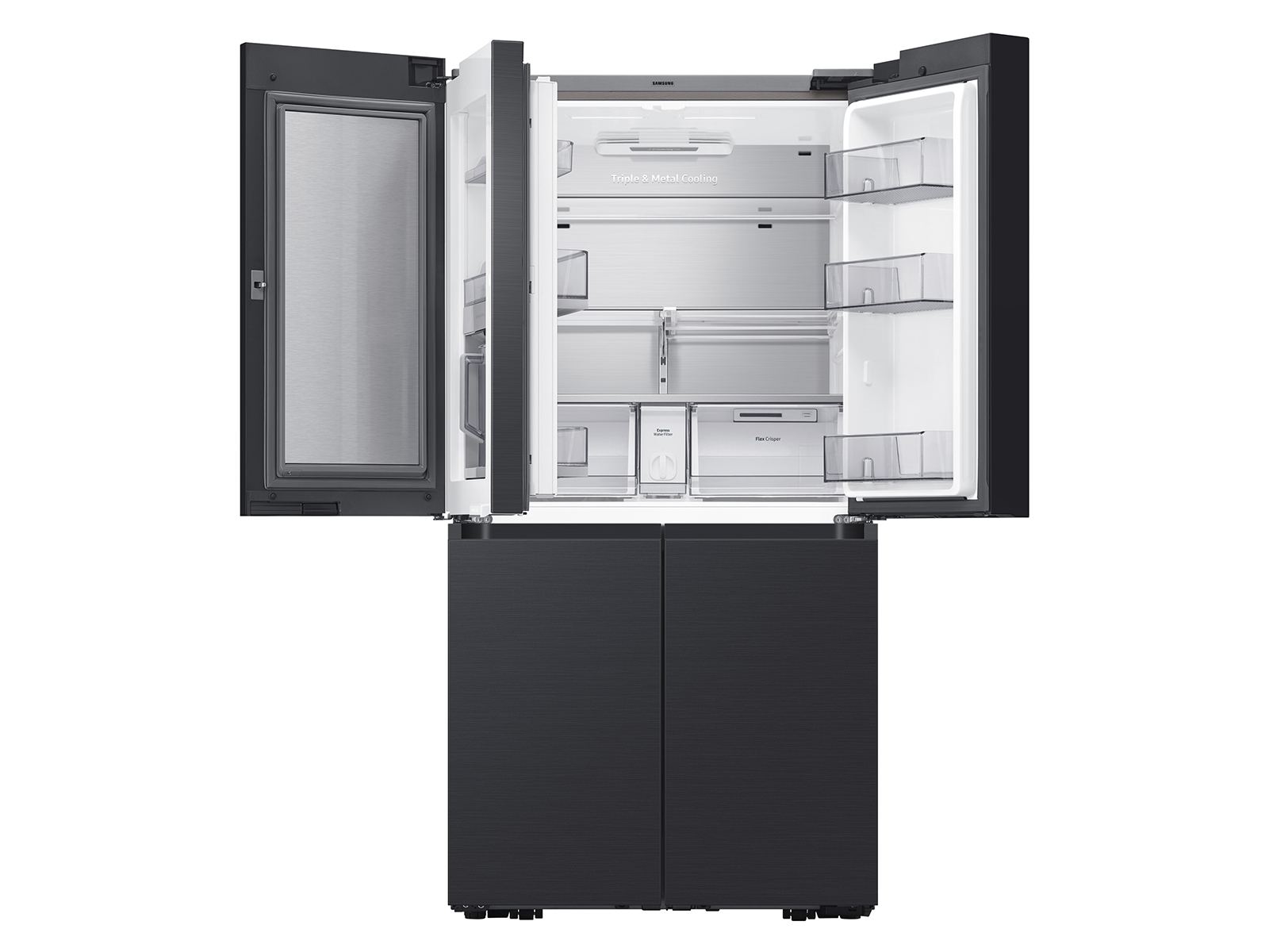 Thumbnail image of Bespoke 4-Door Flex&trade; Refrigerator (29 cu. ft.) in Matte Black Steel