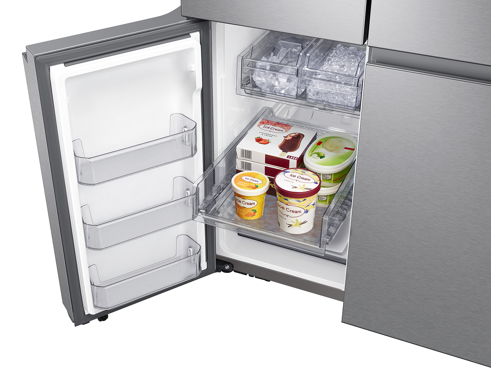 Thumbnail image of 29 cu. ft. Smart 4-Door Flex™ Refrigerator with Family Hub™ and Beverage Center in Stainless Steel
