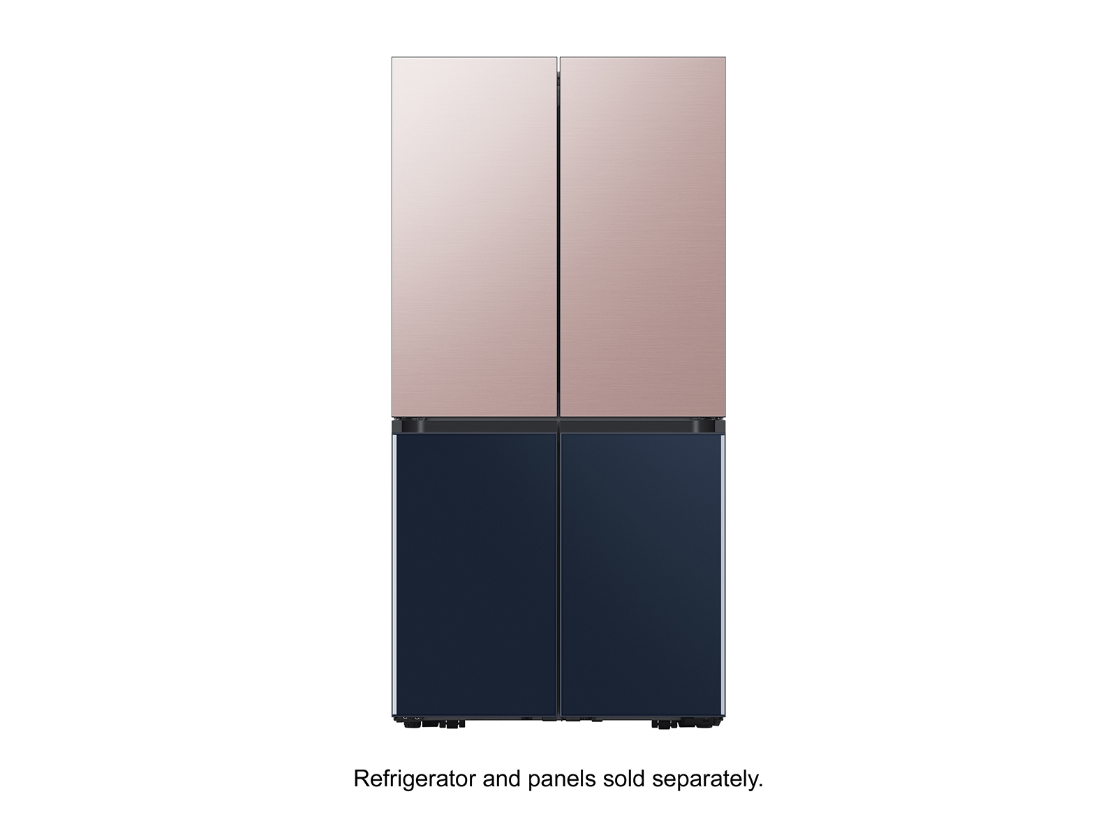BESPOKE 4-Door Flex™ Refrigerator Panel in Champagne Rose Steel - Top ...