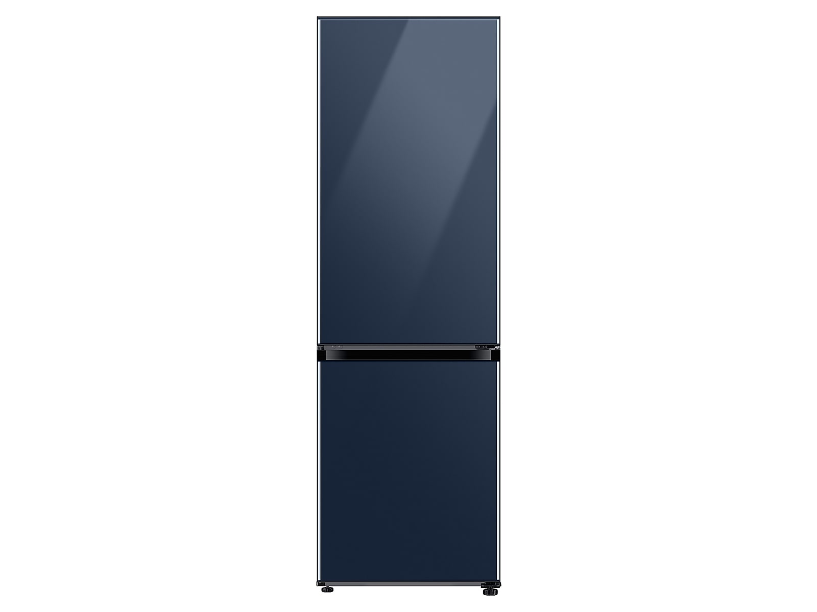 Samsung 12.0 cu. Ft. Bespoke Bottom Freezer Refrigerator with Flexible Design in Navy Blue Glass(RB12A300641/AA) photo