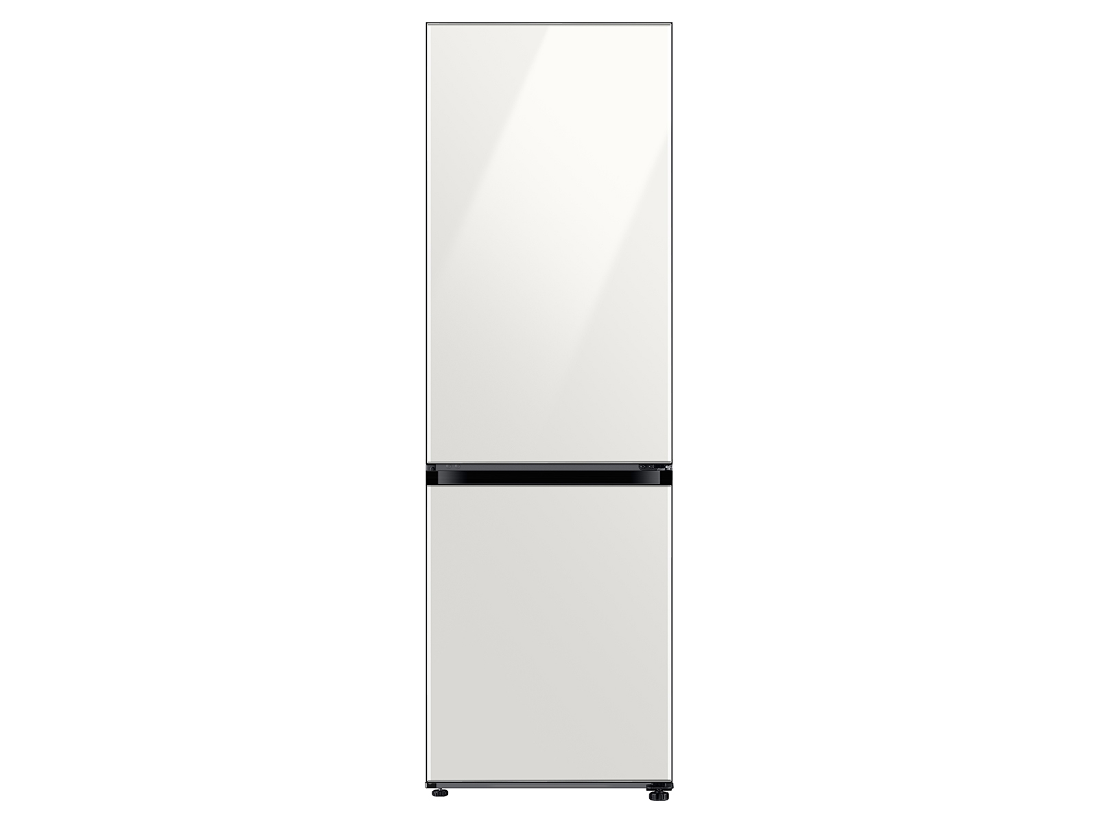 12.0 cu. ft. BESPOKE Bottom Freezer refrigerator with customizable colors  and flexible design in White Glass