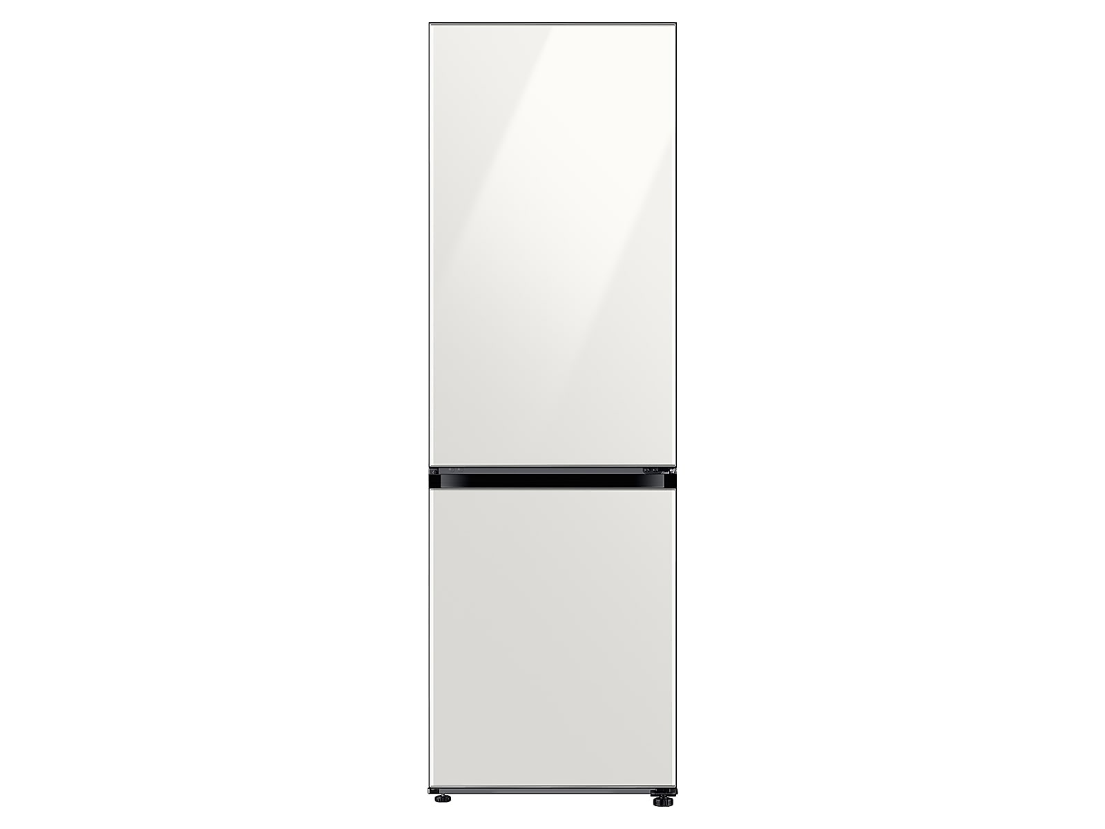 Samsung 12.0 cu. Ft. Bespoke Bottom Freezer Refrigerator with Flexible Design in White Glass(RB12A300635/AA) photo