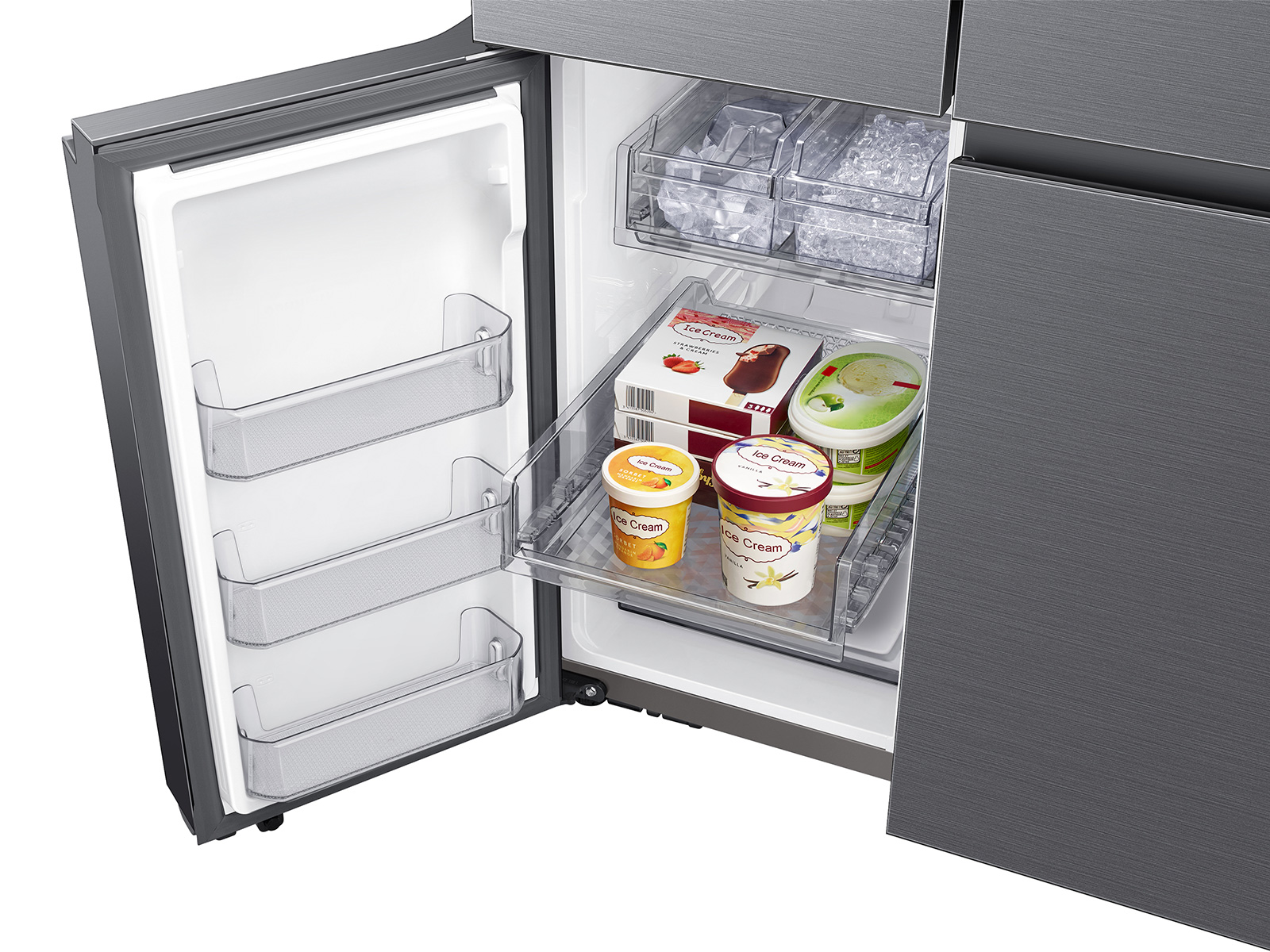 Thumbnail image of 29 cu. ft. Smart 4-Door Flex™ Refrigerator with Family Hub™ and Beverage Center in Black Stainless Steel