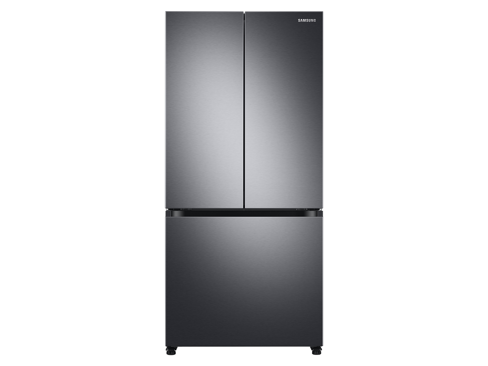 Photos - Fridge Samsung 19.5 cu. ft. Smart 3-Door French Door Refrigerator in Black Stainl 