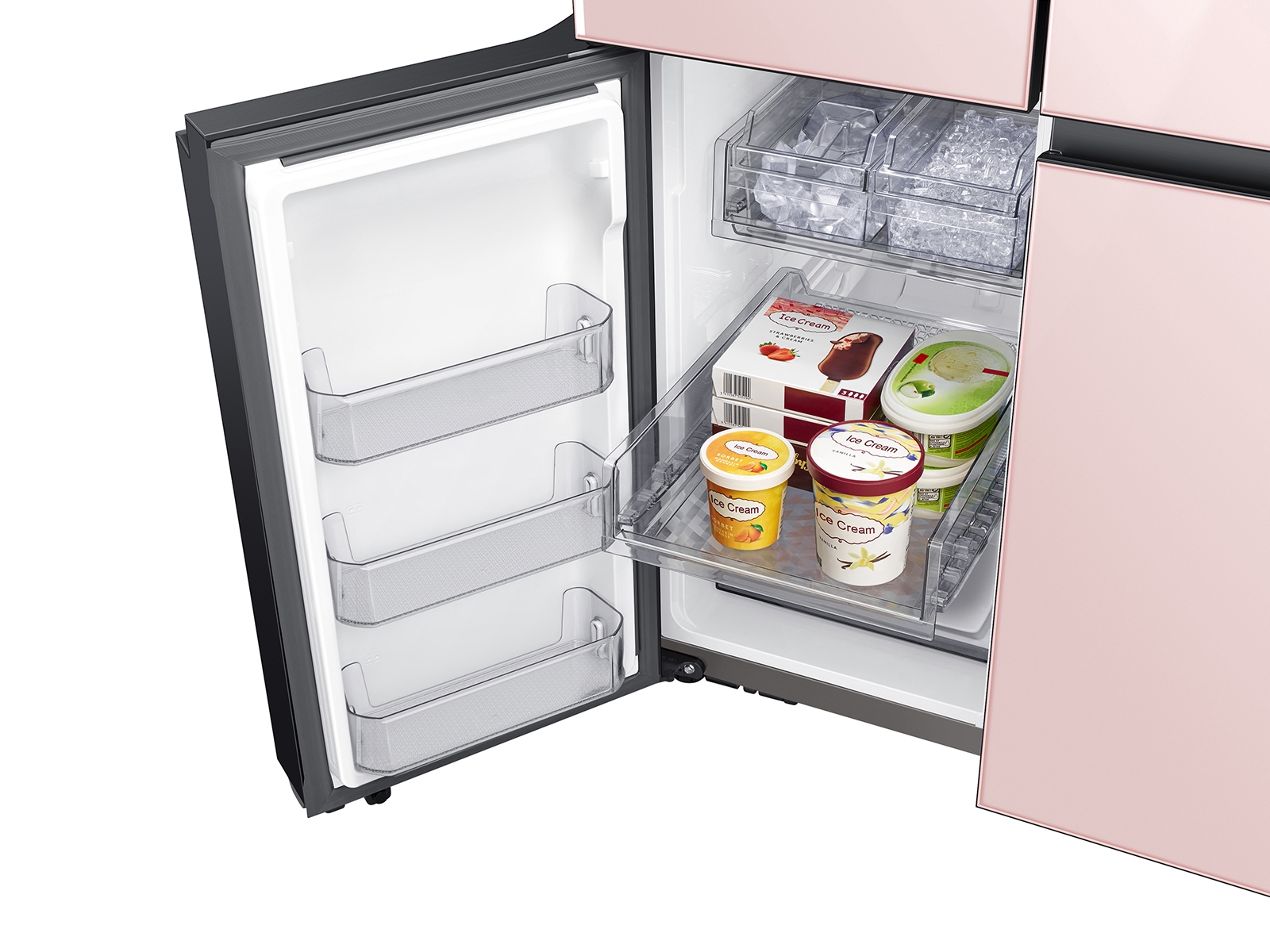 29 cu. ft. Smart BESPOKE 4Door Flex™ Refrigerator with Customizable Panel Colors in Rose Pink