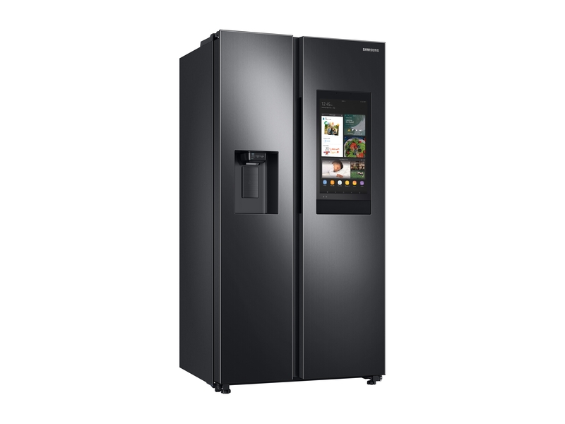 22 cu. ft. Counter Depth Side-by-Side Refrigerator with Touch Screen Family Hub™ in Black Stainless Steel