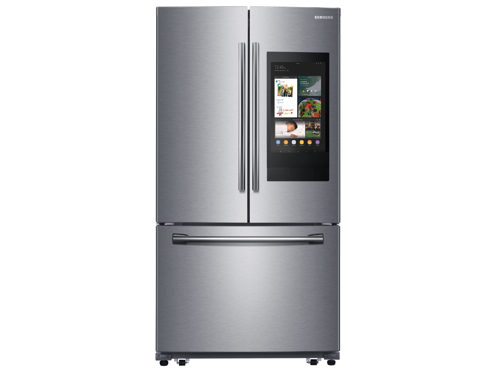 Samsung 25.1 cu. ft. 3-Door French Door Refrigerator with Family Hub in Stainless Steel