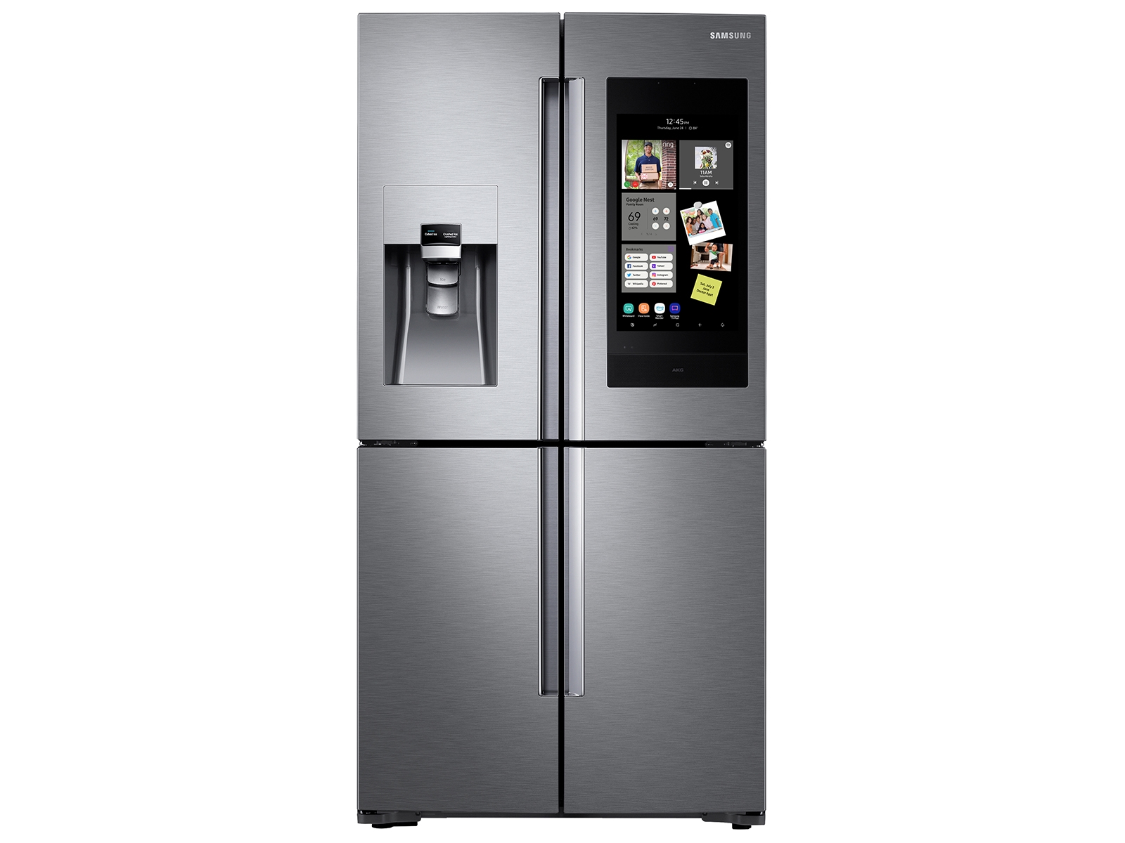 Thumbnail image of 22 cu. ft. Family Hub™ Counter Depth 4-Door Flex™ Refrigerator in Stainless Steel