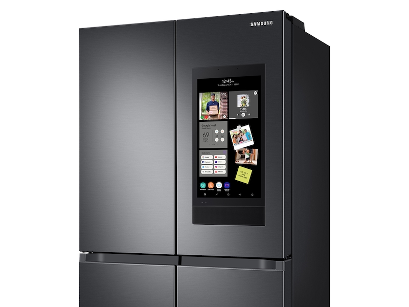 23 cu. ft. Smart Counter Depth 4-Door Flex&trade; refrigerator with Family Hub&trade; and Beverage Center in Black Stainless Steel