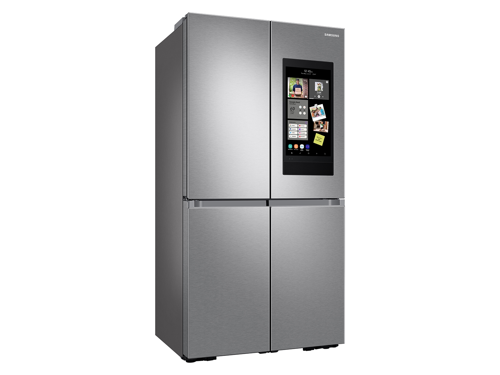 Thumbnail image of 23 cu. ft. Smart Counter Depth 4-Door Flex™ refrigerator with Family Hub™ and Beverage Center in Stainless Steel