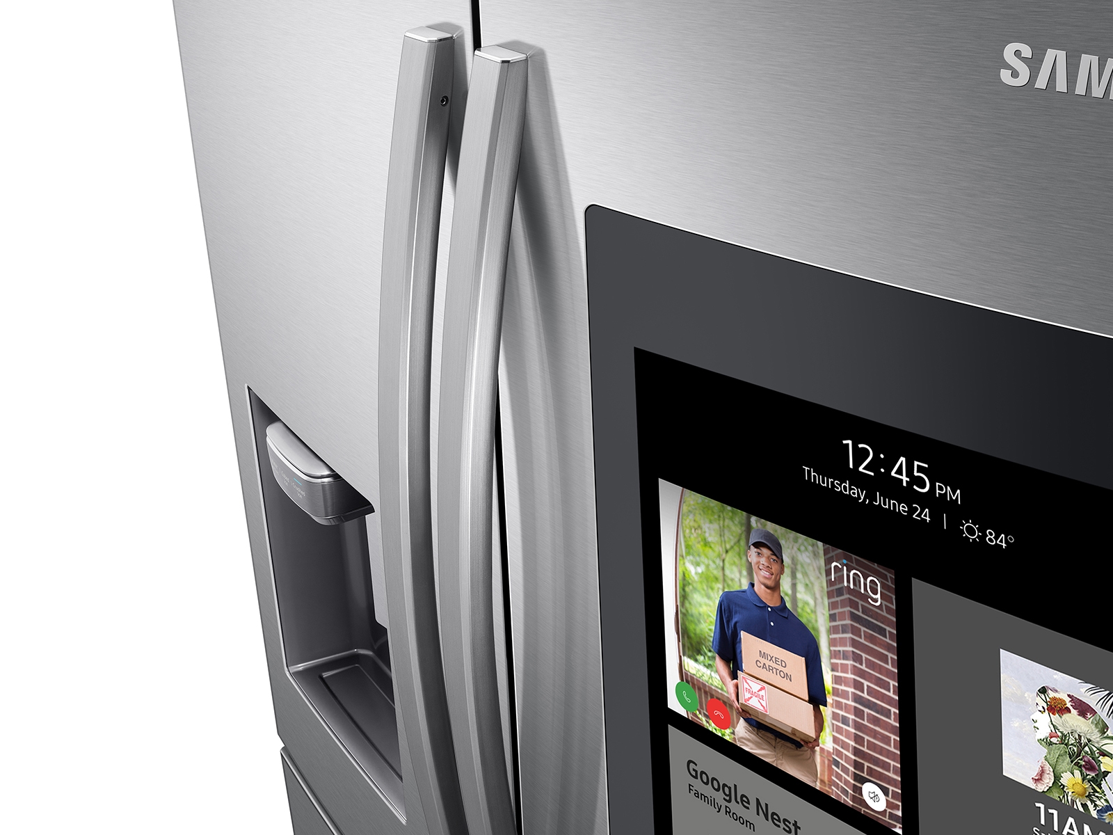 Thumbnail image of 28 cu. ft. 4-Door French Door Refrigerator with 21.5&rdquo; Touch Screen Family Hub&trade; in Stainless Steel