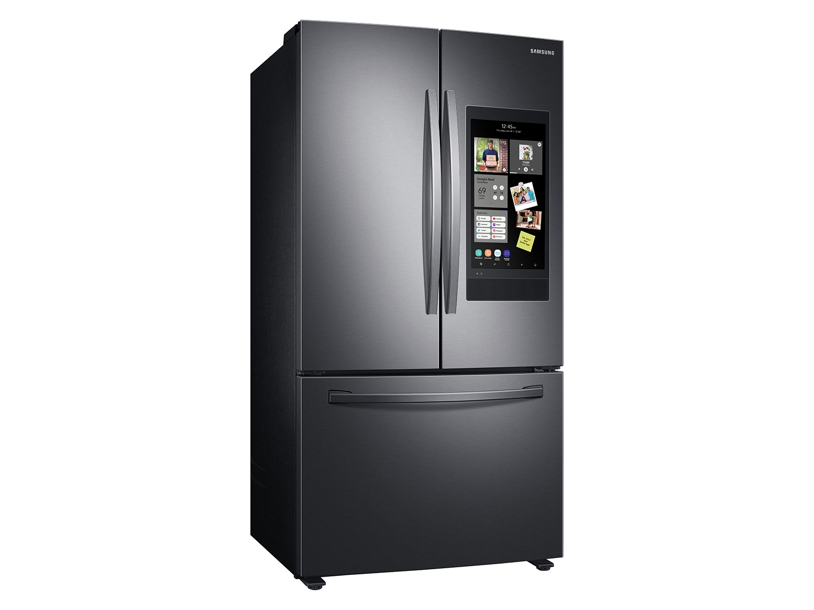 Thumbnail image of 28 cu. ft. 3-Door French Door Refrigerator with Family Hub™ in Black Stainless Steel