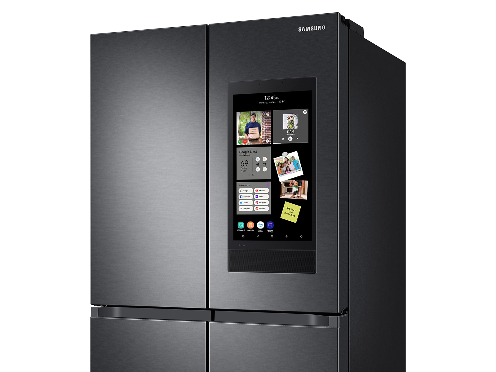 Thumbnail image of 29 cu. ft. Smart 4-Door Flex&trade; Refrigerator with Family Hub&trade; and Beverage Center in Black Stainless Steel