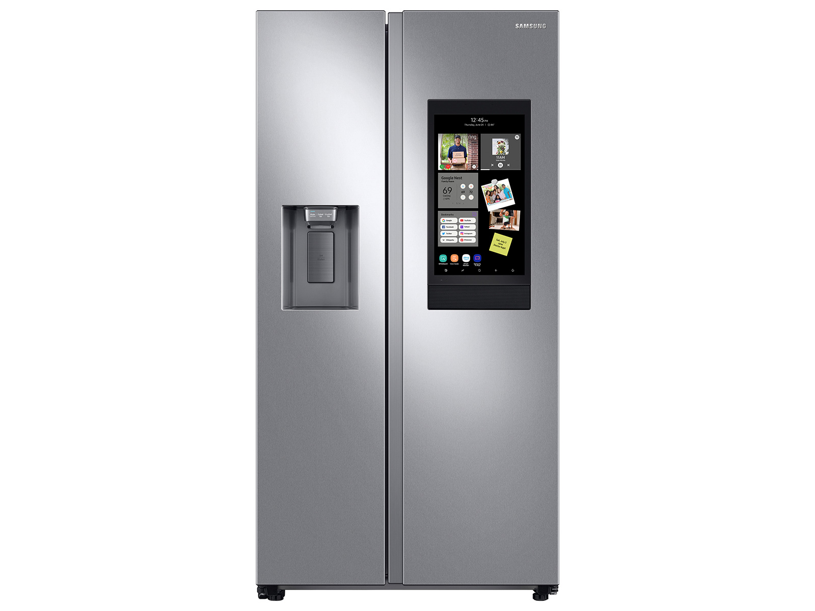 Thumbnail image of 26.7 cu. ft. Large Capacity Side-by-Side Refrigerator with Touch Screen Family Hub&trade; in Stainless Steel