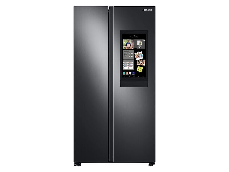 27.3 cu. ft. Smart Side-by-Side Refrigerator with Family Hub&trade; in Black Stainless Steel